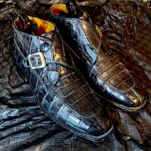 Gorgeous Black Crocodile Boots 9M Zelli or Zilli for Regent Italy